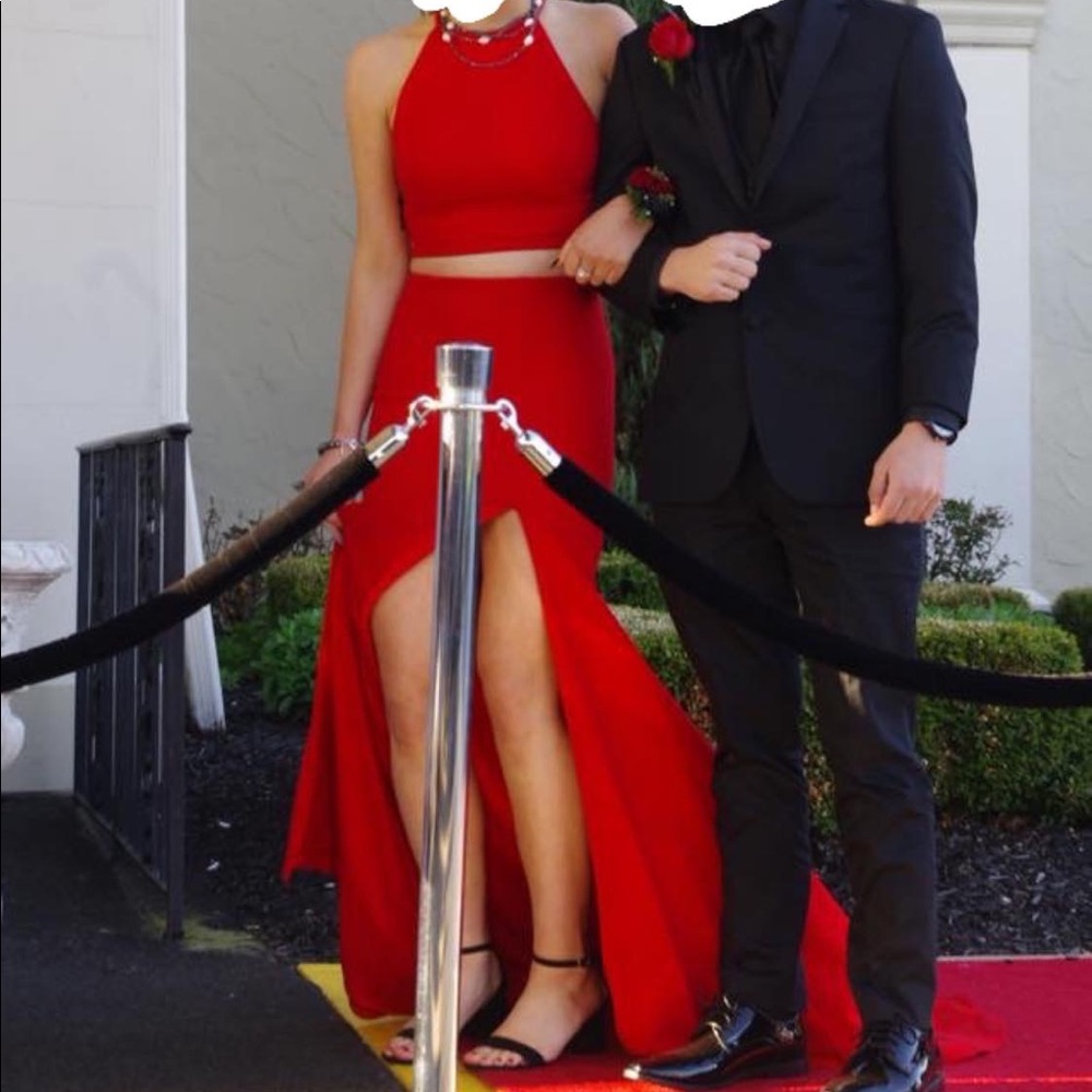 sherri hill two piece prom dress